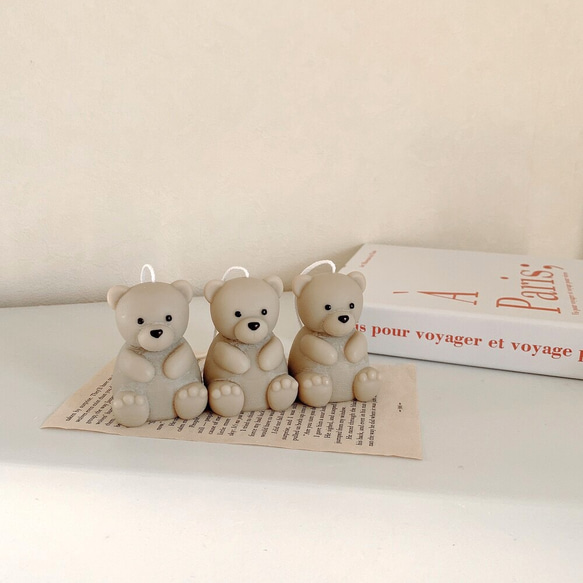 人気No.2 mini bear candle ⌇ミニベアキャンドル 2枚目の画像