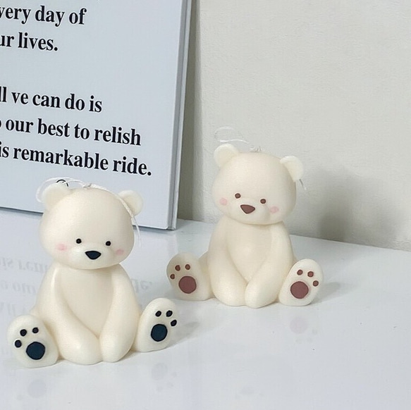 lovely bear candle ~ ラブリーベアキャンドル 2枚目の画像