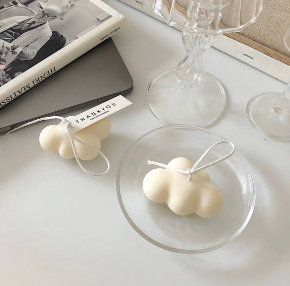 もくもく雲のキャンドル キャンドル・キャンドルホルダー Olive Candle