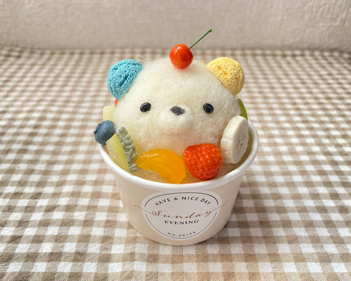 ꪀꫀ᭙ ⸝‍夏季限定たっぷりフルーツのくまちゃんアイスクリーム