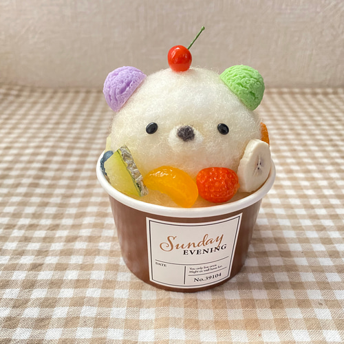 ꪀꫀ᭙ ⸝‍夏季限定たっぷりフルーツのくまちゃんアイスクリーム
