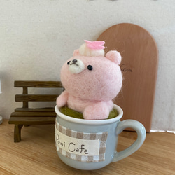 くまっ茶カフェラテ＊桜の花びら添 4枚目の画像
