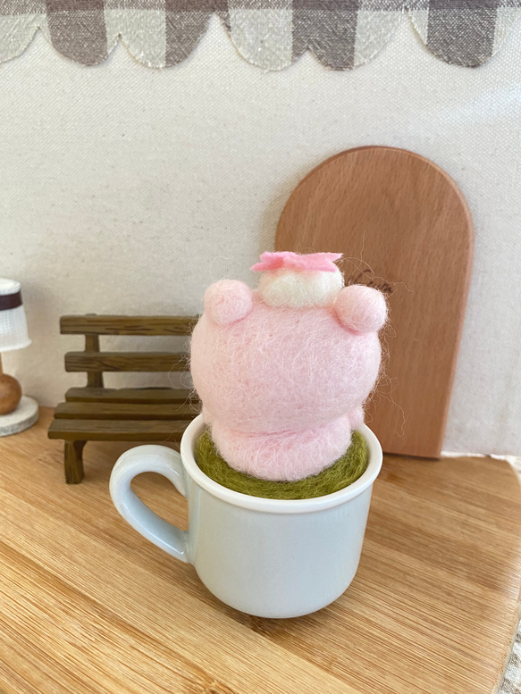くまっ茶カフェラテ＊桜の花びら添 7枚目の画像