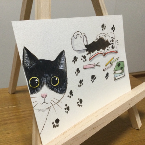 猫　イラスト　インテリア　原画 猫 イラスト 原画 絵画 現代アート 芸術 ネコ ねこ 雑貨の通販
