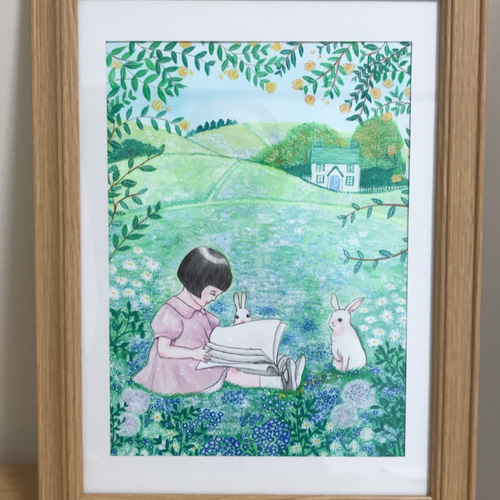 イラストの原画　ネイチャーアート　Paradise イラストの原画 ネイチャーアート Paradise 海とイルカの