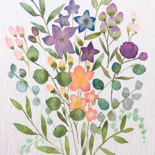 絵画　草花のブーケ ルノワール春の花束（春のブーケ） ジークレーポスター