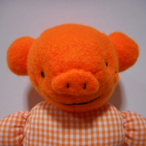 オレンジぶたの女の子のぬいぐるみ ぬいぐるみ kabebe 通販