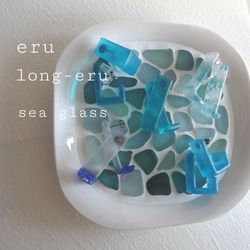 【long eru - sea glass】イヤリング/ガラス入り Creema限定 7枚目の画像