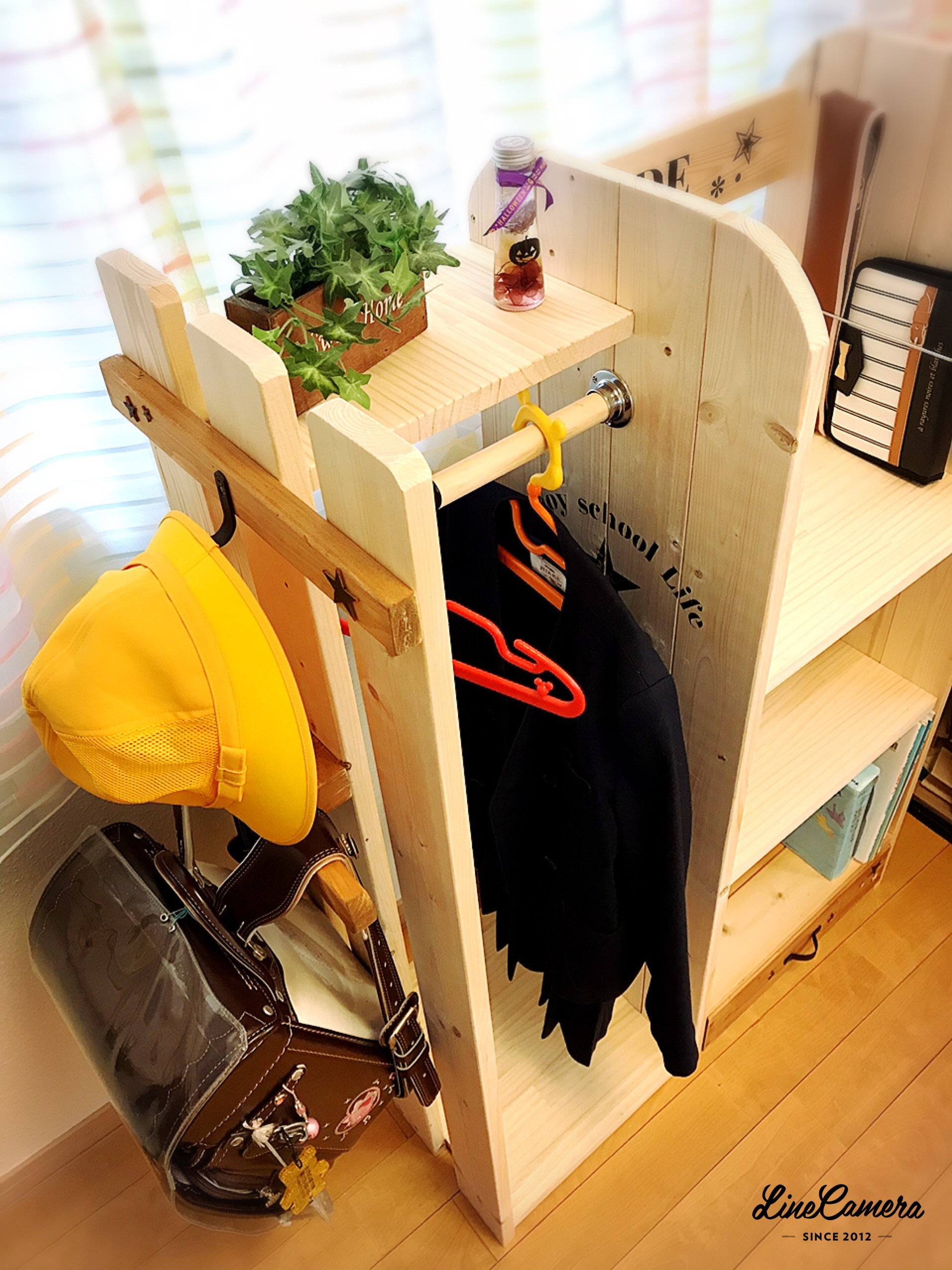 メール便可 2セットまで ハンガーラック ✨ スクールラック 木製ラック