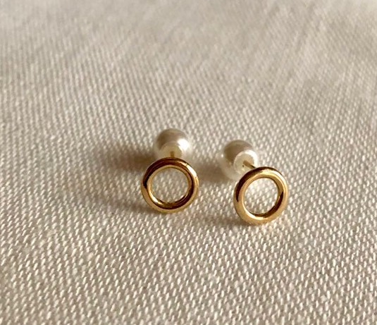 〈Ryutoan〉期間限定sale  わっかと淡水パールのピアス