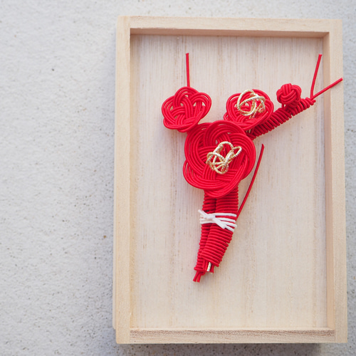 立てかけて使うお正月ミニ飾り⑤水引梅の木 その他インテリア雑貨