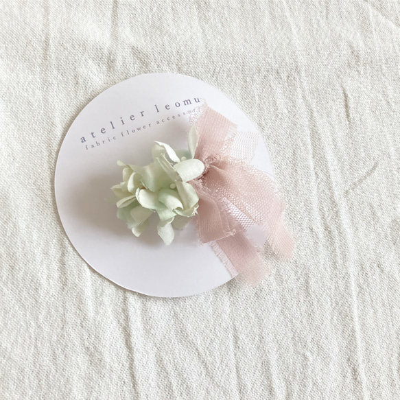 【紫陽花】ベビーヘアクリップ　キッズヘアクリップ　ヘアピン　あじさい　② 紫陽花】ベビーヘアクリップ キッズヘアクリップ ヘアピン あじさい ②