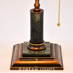 經典蜻蜓大理石圖書館銀行桌燈|Tiffany蒂芬妮手工彩繪玻璃桌燈 第8張的照片