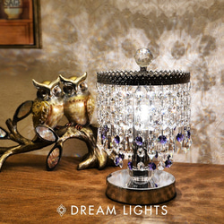 [DREAM LIGHTS]小さくてロマンチックな調光ナイトライトクリスタルテーブルランプブルック9033-1T 1枚目の画像