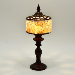 彩色玻璃莊雅合金桌燈|Normande手工玻璃圖書館燈 第3張的照片
