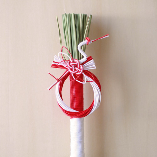 再販【2022年】稲穂と水引シンプルな正月飾り（鶴亀） しめ縄