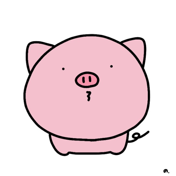 【豚】 たくさんの ピンクぶたさん スマホケース ハードケース 白 or クリア 6枚目の画像
