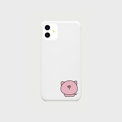 【豚】おすまし ピンクのミニぶた  スマホケース ハードケース 白 or クリア 2枚目の画像