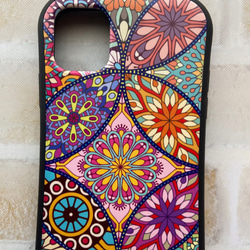 iPhone 耐衝撃 ハイブリッドケース iPhone Mandala type1 m-525 2枚目の画像