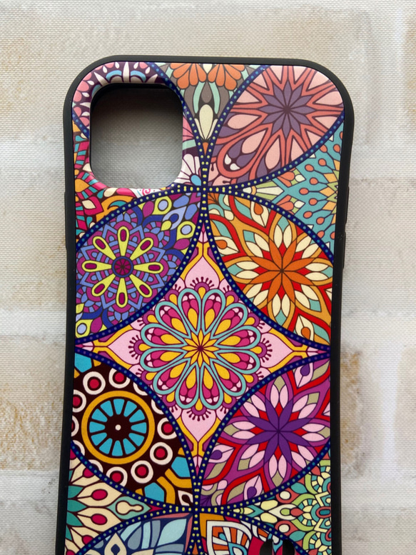 iPhone 耐衝撃 ハイブリッドケース iPhone Mandala type1 m-525 2枚目の画像