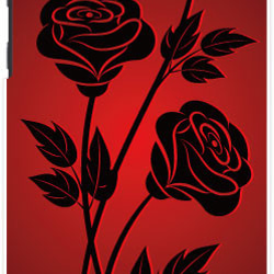 Xperia AQUOS Galaxy iPhone 対応 / Black Rose m-546 4枚目の画像