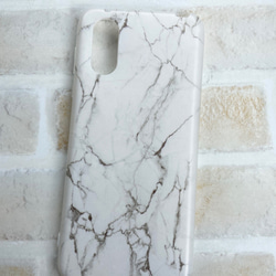 Xperia AQUOS Galaxy iPhone 対応 / White marble m-550 2枚目の画像