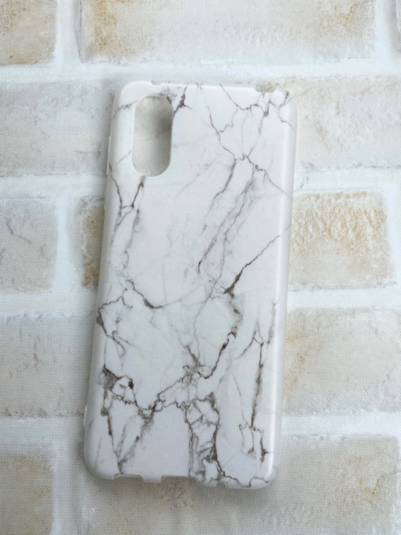 Xperia AQUOS Galaxy iPhone 対応 / White marble m-550 2枚目の画像