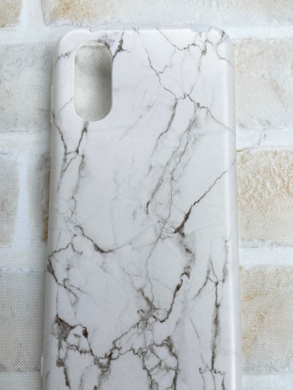 Xperia AQUOS Galaxy iPhone 対応 / White marble m-550 3枚目の画像