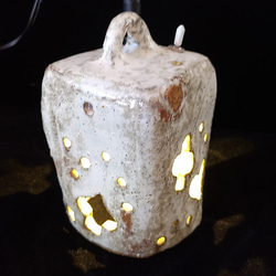 陶器製和風吊るし灯篭タイプLED灯り 10枚目の画像