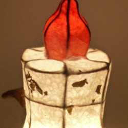 陶器と和紙がコラボ・燭台と蝋燭・LED灯り 2枚目の画像