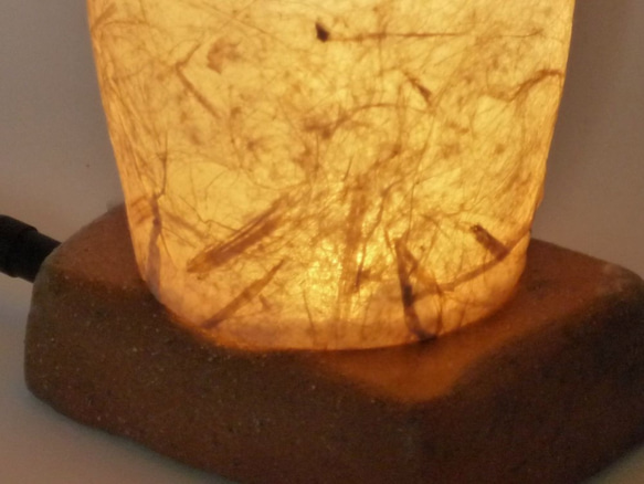 陶器と和紙がコラボ・やんちゃ坊主・LED灯り 6枚目の画像