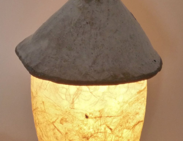 陶器と和紙がコラボ・やんちゃ坊主・LED灯り 7枚目の画像