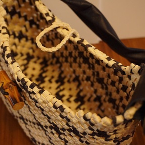 SALE クラフトバンド×革のショルダーBag ショルダーバッグ Leocci 通販 
