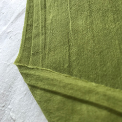 シャリ感の麻と綿の名古屋帯　　新緑の季節　葉っぱ 4枚目の画像