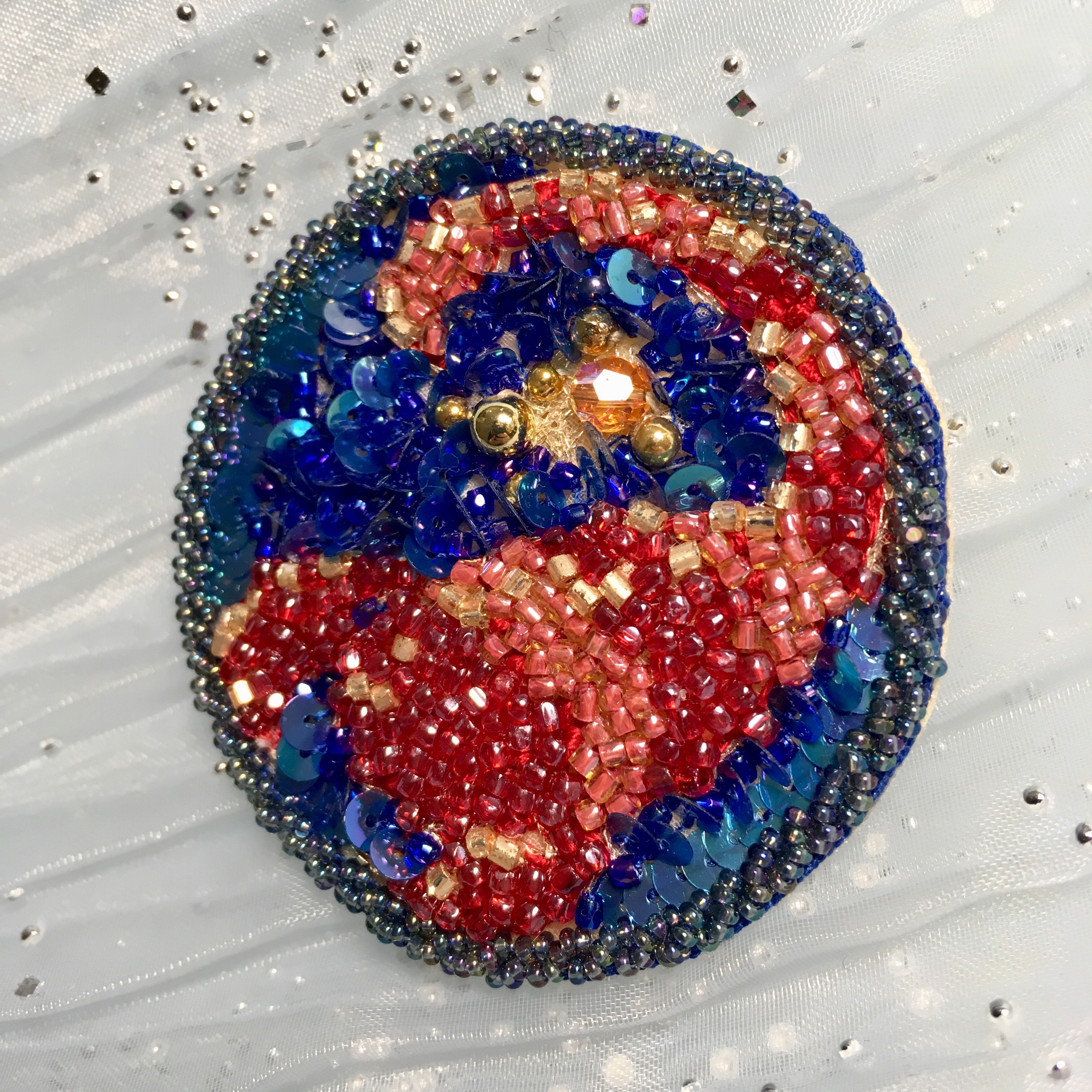 美品★MUVEIL 星座刺繍 チュール ブラウス ピンク さそり座 美品☆MUVEIL 星座刺繍 チュール ブラウス ピンク さそり座