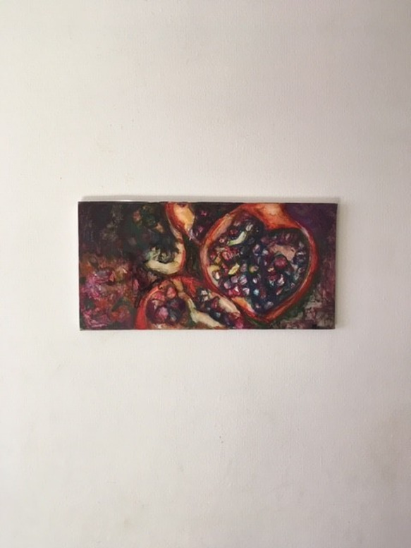 柘榴　油彩　ざくろ　原画　"pomegranate" oil painting　 1枚目の画像