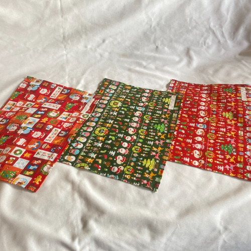 A4ランチョンマット3枚セット入園入学☆MerryChristmasメリー