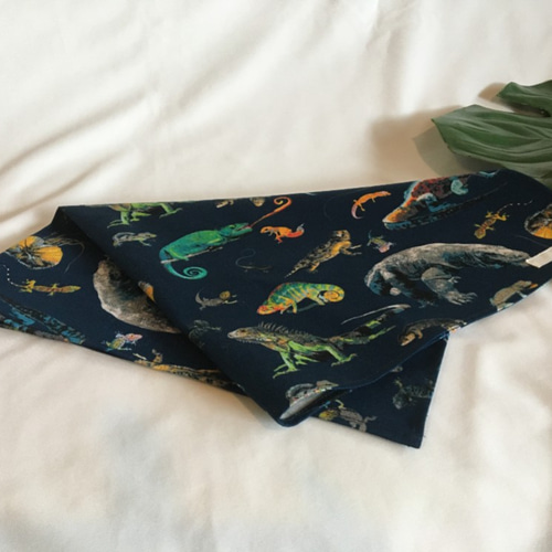 オーダーOK】入園入学大きいランチョンマット☆爬虫類カメレオンとかげ