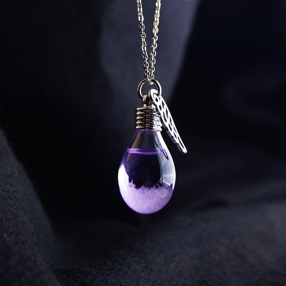 Elf Teardrop 精靈之淚 天氣瓶項鍊  客製化顏色 Storm Glass Necklace 聖誕禮物 第1張的照片