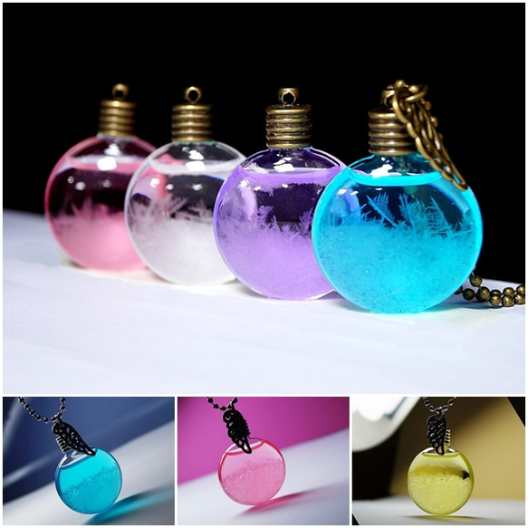 Elf World 精靈世界 客製化顏色 天氣瓶項鍊  Storm Glass Necklace 聖誕禮物 情人節禮物 第6張的照片