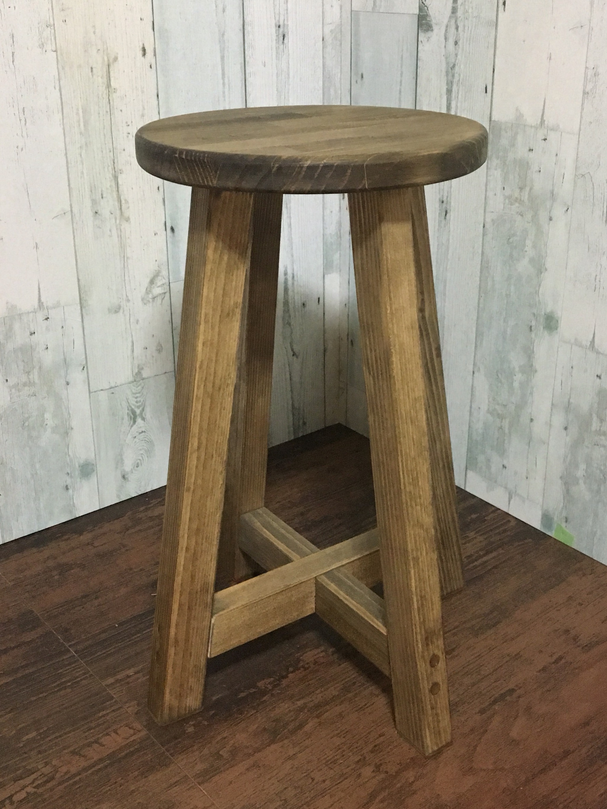 木製スツール アンティーク ヴィンテージ風 ６２cm 椅子（チェアー