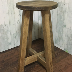 木製スツール アンティーク ヴィンテージ風 62cm 椅子（チェアー