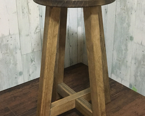 アンティーク調　スツール 木製スツール アンティーク ヴィンテージ風 62cm 椅子（チェアー