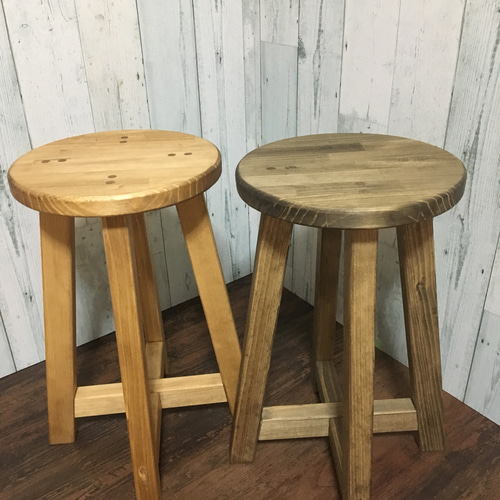 木製スツール アンティーク ヴィンテージ風 62cm 椅子（チェアー