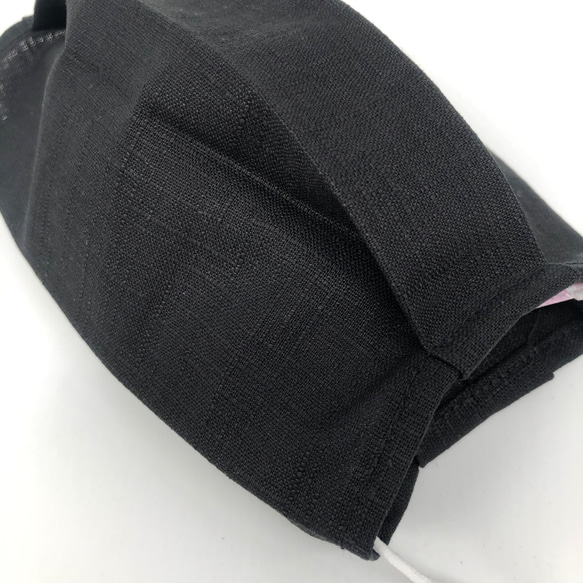 棉口罩套-結紗棉(時尚黑) 第3張的照片