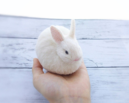 羊毛フェルト 白うさぎ ハンドメイド プレゼント Yahoo!オークション - うさぎ 羊毛フェルト 白うさぎ のりくま