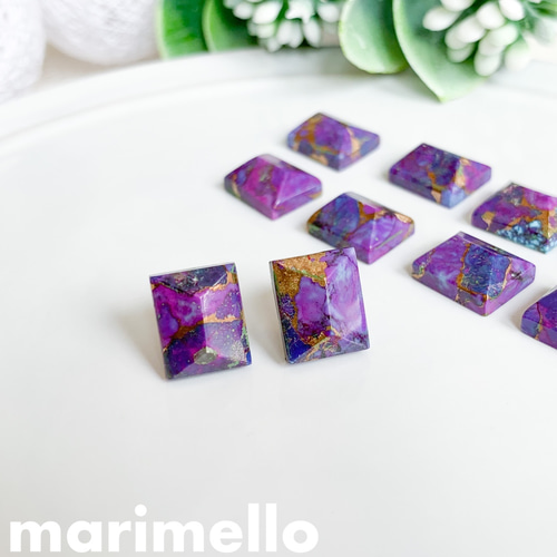 14kgf*モハベコッパーターコイズのピラミッド一粒ピアス* ピアス  