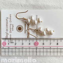 【Creema限量春季福袋】14kgf*淡水珍珠和橄欖石耳環套裝/耳環 第4張的照片