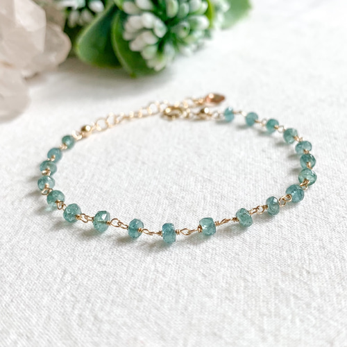 14kgf*希少*インディゴブルートルマリンのブレスレット*天然石  