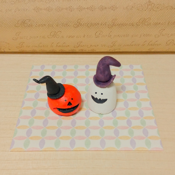 ゜。゜ほっこり ハロウィンのおきもの かぼちゃさんとおばけさん。゜。 5枚目の画像